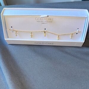 Gold cake anklet